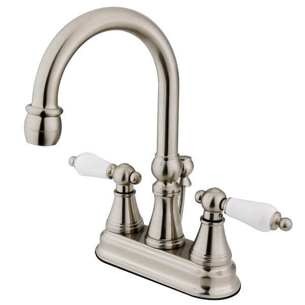 Kingston Brass 4" Centerset Bathroom Faucet, Brushed Nickel KS2618PL - main